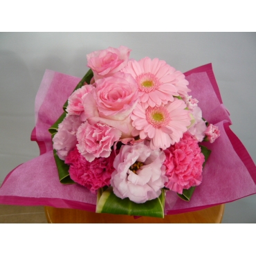 おまかせピンクの花のアレンジメント